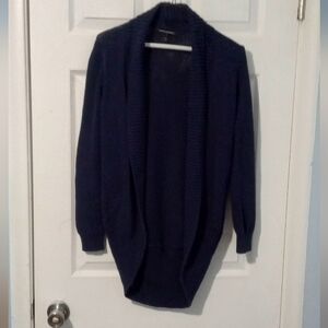 Banana Republic Navy Blue Draped Cardigan
